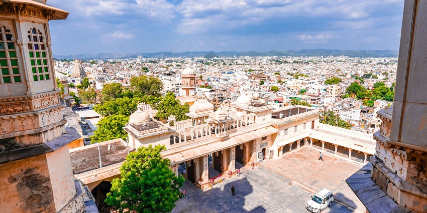 A view from City Palace, a tourist hotspot near Angel Resort & Amusement Water Park.