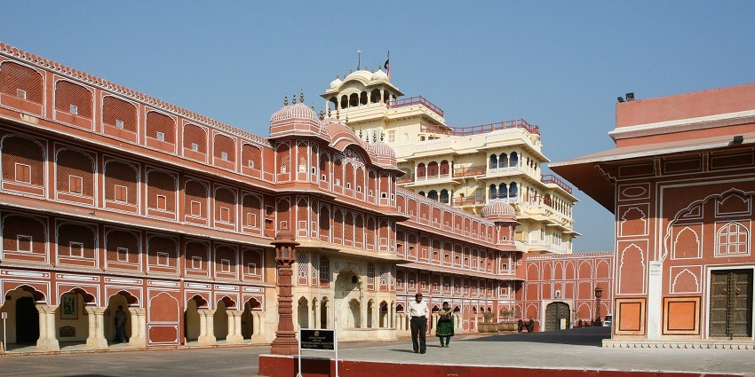 View of the City Palace showcasing its intricate details, a popular destination near Amrapali Museum.