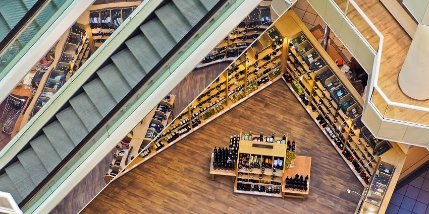 View of a mall, which offers an ultimate experience while keeping some branded items.