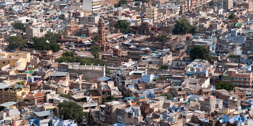 The Sardar Bazaar and the clock Tower, the best places to visit in Jodhpur for couples.