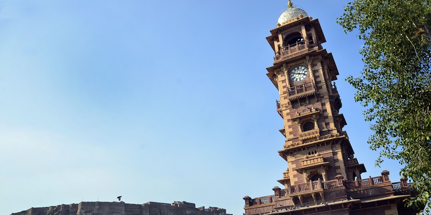 Clock Tower and Sardar Market, one of the places to visit in Jodhpur, showcasing vibrant life.