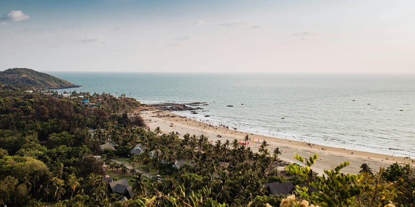 Scenic shores of Cola Beach, one of the most beautiful places to visit in South Goa with family