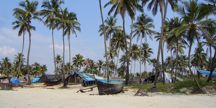 Panaromic view of the beautiful Colva Beach which is near the Dabolim airport