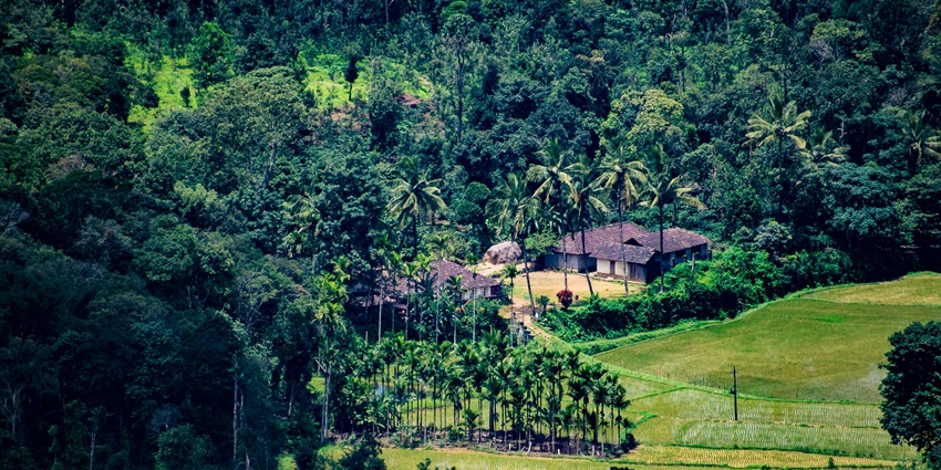 A picture of a Buddhist temple in Coorg, one of the best places to visit near Goa within 300 km