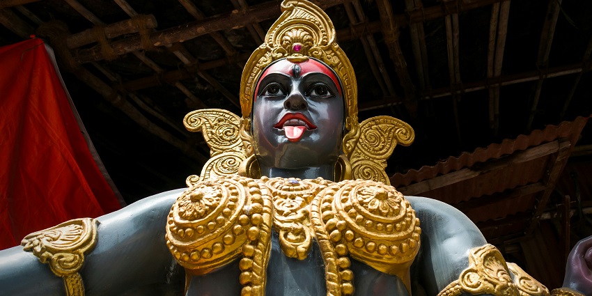 Cuttack Chandi Temple featuring the statue of Goddess Chandi Mata near Barabati Fort.