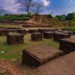 A view of elephant stables at a 14th-century Barabati Fort in Cuttack District, Odisha.