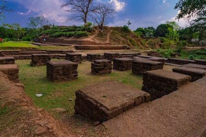 A view of elephant stables at a 14th-century Barabati Fort in Cuttack District, Odisha.