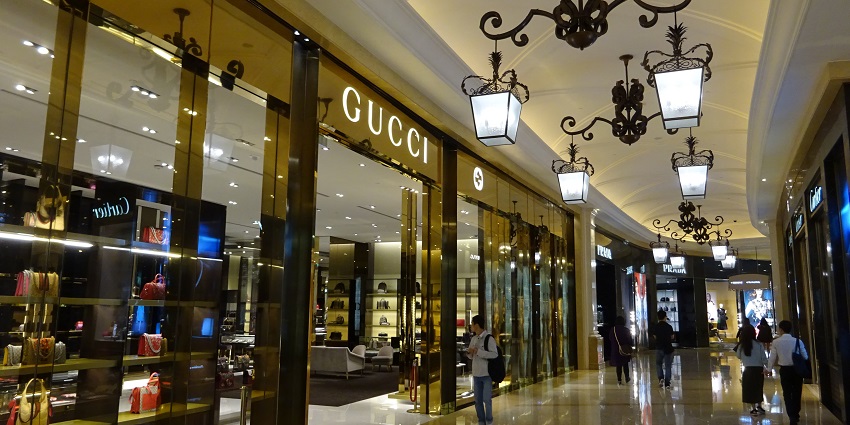 The Beautiful snap from the inside of a mall with Gucci outlet in the background