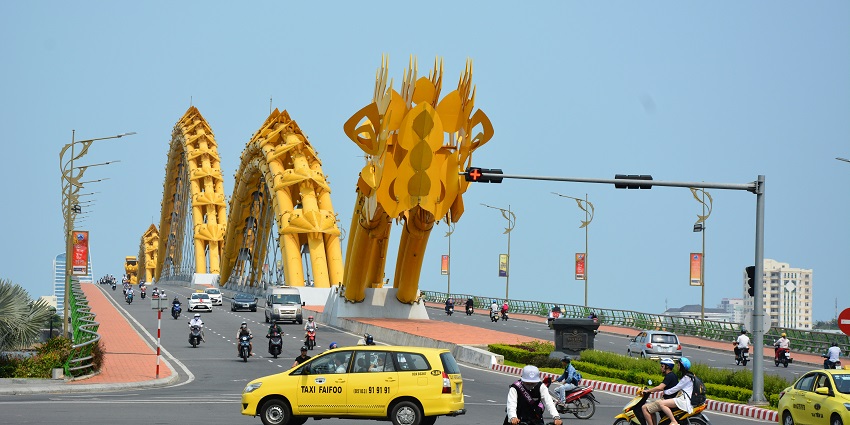Beautiful Dragon Bridge in Da Nang, known as one of Vietnam's best places to visit