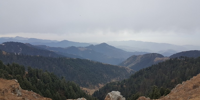 An image of Dainkund Peak located in Dalhousie in the state of Himachal Pradesh.