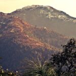 Panoramic image of the himalayan mountain from the Dalhousie—Shopping in Dalhousie