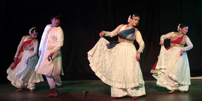 Shot of a Kathak dance performance among all the other festivities of Deccan festival