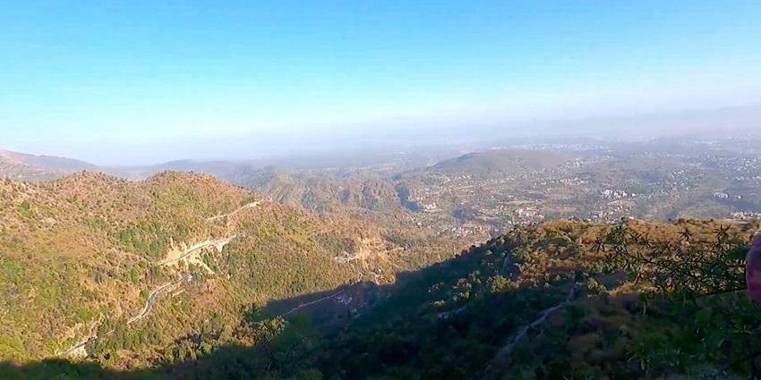 A majestic view of the lush green Doon Valley where the hill city of Dehradun is located