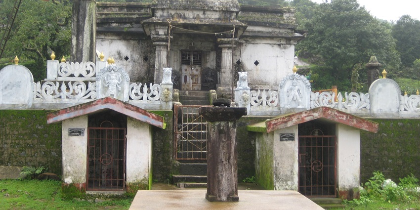 A view of an ancient temple in Devaramane, one of the top hill stations in Chikmagalur.