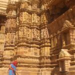 The landscape picture of Devi Jagdambi temple, one of the Devi Temples in Madhya Pradesh.