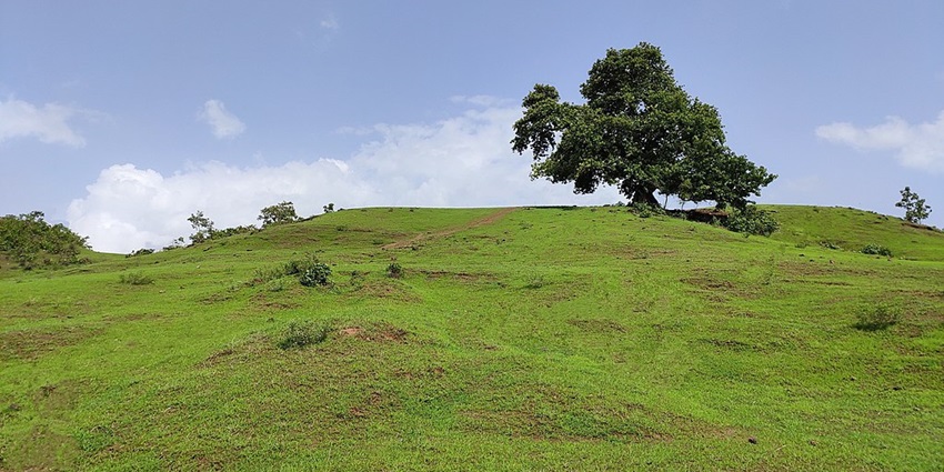 Picturesque view of Bilpuri hills Aharampur, Valsad with lush green surroundings