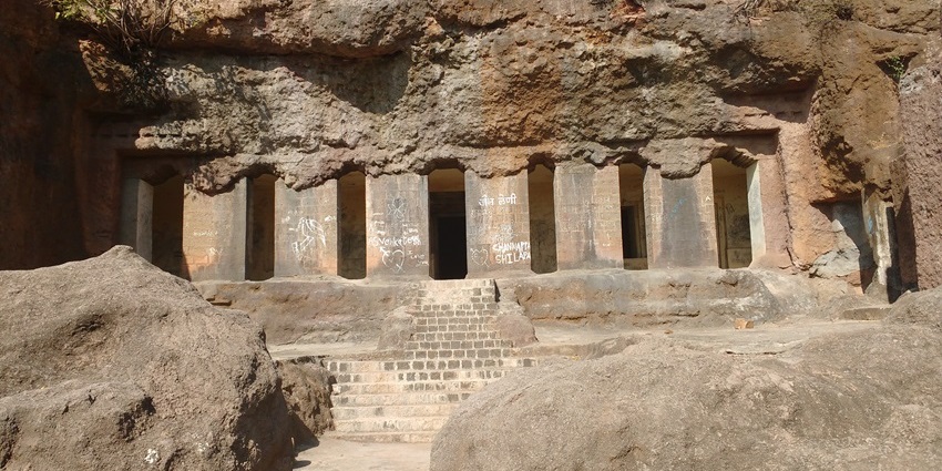 Scenic snapshot of the Dharashiva Leni cave entrance, one of the holy places to visit near Solapur