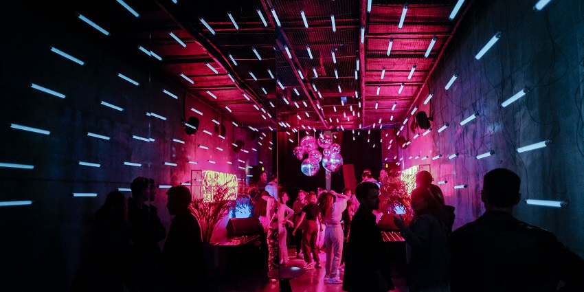 An inside view of the vibrant Diego, one of the top places to visit in Gurgaon at night.