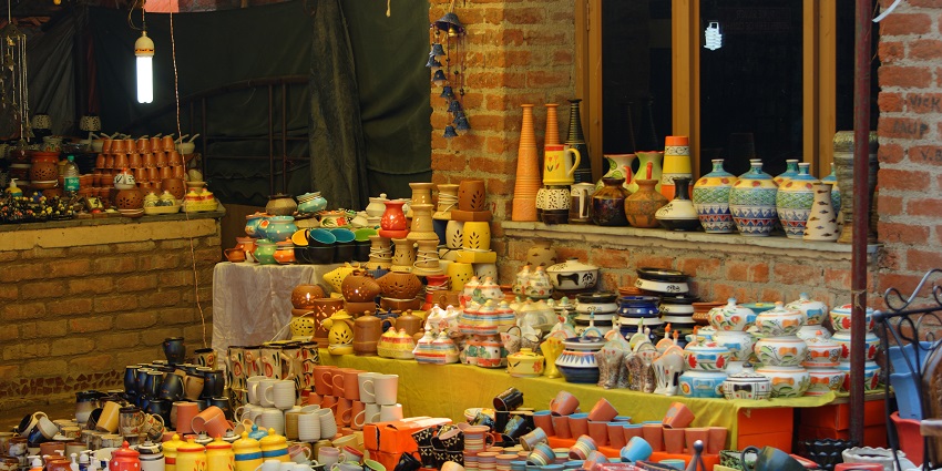 Dilli Haat in Janakpuri offers a small-scale selection of its counterpart in INA, Delhi.