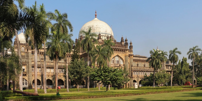 The Prince of Wales Museum in Mumbai, featuring intricate architectural details.