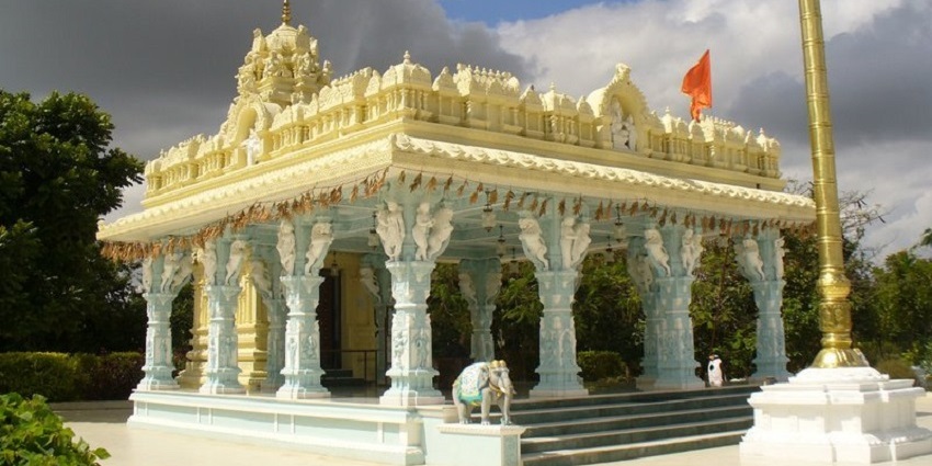 Scenic image of the beautiful ganesh temple in the university premises in Andhra pradesh.
