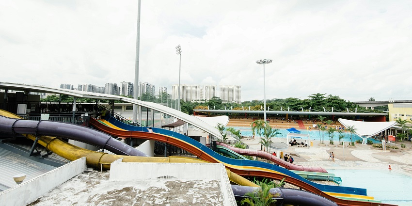A glimpse of colourful rides surrounded by serene waters at the famous Dreamland.