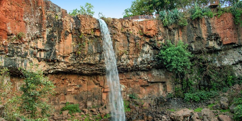 Dudh Dhara Falls has milky white waters, offering stunning vistas, perfect for photography.