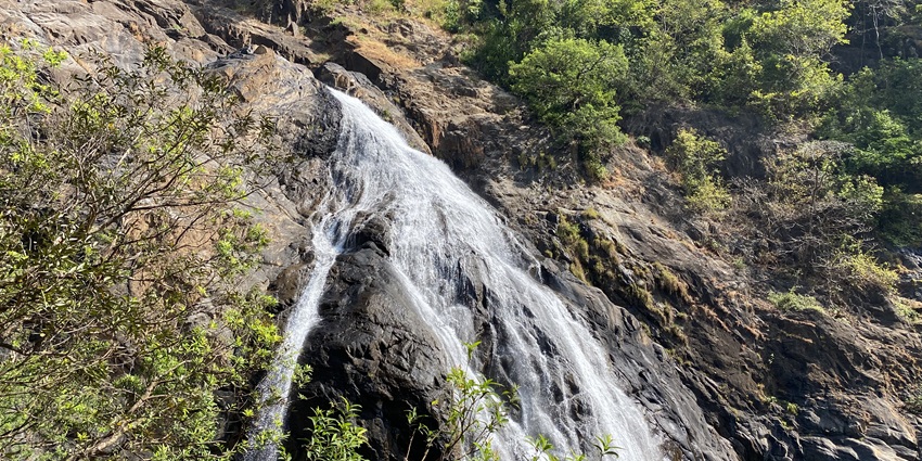 Dudhsagar Falls is one of the most enchanting places to visit near Vasco Da Gama.