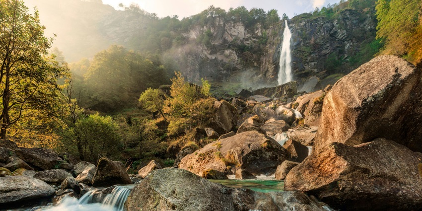 A glimpse of Dudhsagar Waterfalls, one of the serene places to visit in Goa for couples.