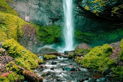 Duduma waterfalls cascade dramatically from a great height and offers a scenic sight