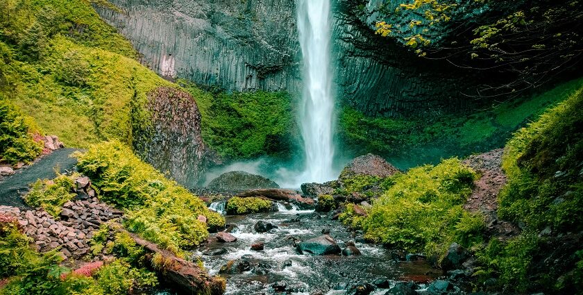 Duduma waterfalls cascade dramatically from a great height and offers a scenic sight