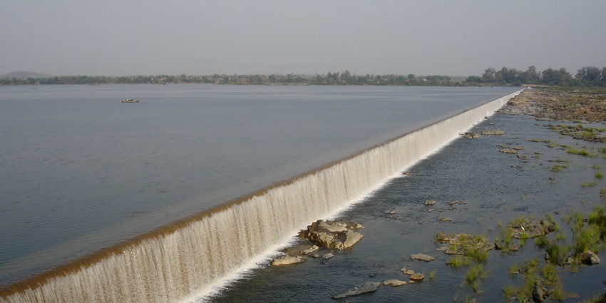 Image of Barrage across River Godavari at Dummugudem in Bhadradri Kothagudem district