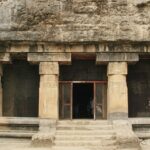 An image of Ellora Caves that feature temples and UNESCO sites.