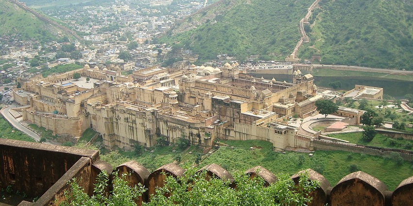 The fort offers stunning views of the surrounding area from its top when you reach there.