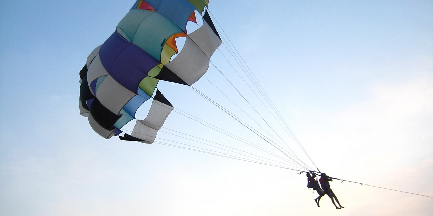 You can experience the adrenaline pumping experience of parasailing.