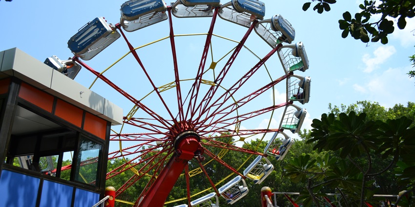 An inside view of Essel World Amusement Park, one of the top places to visit in Borivali.