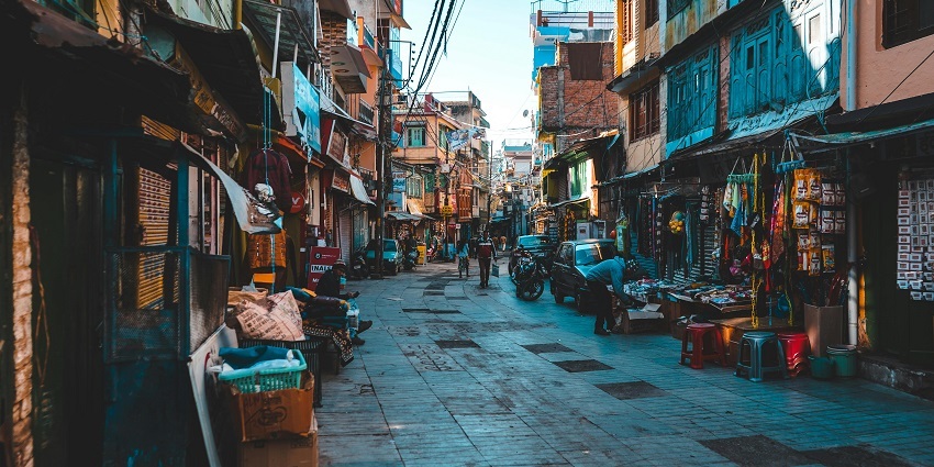 A view of the vibrant streets where local culture of Madhya Pradesh can be explored.