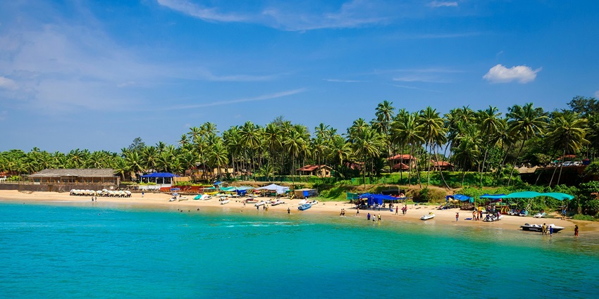 The beaches in Goa are scenic attractions where you can enjoy water activities or relax on the shacks