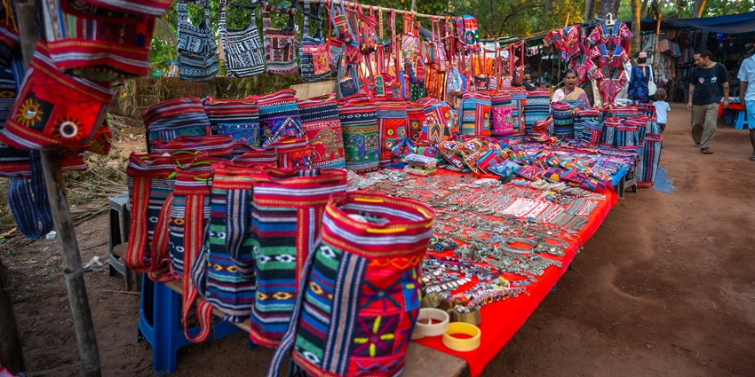 Image of all the handcrafted products that can be bought at Goa Collective Bazaar