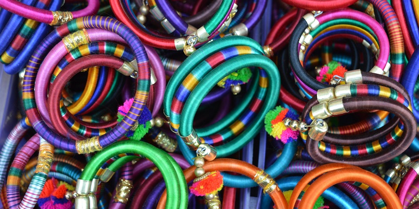 A view of a local handicraft and bangles, one of the best things to see in Sehore.