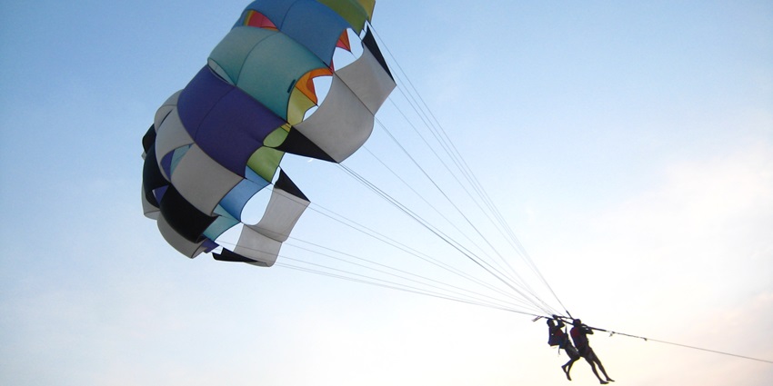 Parasailing will make sure that you fly above the coast with great views.