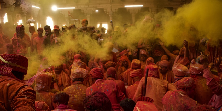 A lively celebration of Lord Krishna’s love, filled with colors, Rasleela performances, and cultural festivities.