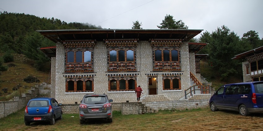 Scenic view of the famous tourist place in Bhutan, Bumthang Valley, ideal for relaxation and exploring Bhutanese culture.