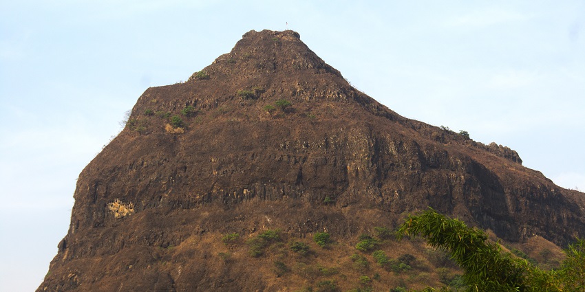 View of the scenic Tung Fort, located atop a hill with steep cliffs near Lonavala.