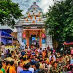 An exterior view of the temple dedicated to Lord Jagannath which is visited in large numbers.