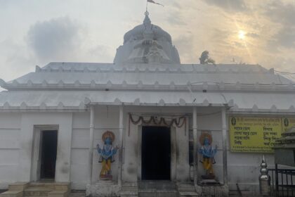 An exterior view of the temple dedicated to Lord Vishnu which is visited in large numbers.