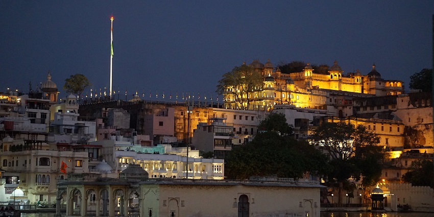Monica Rooftop Restaurant offers Indian and Chinese dishes with stunning views.