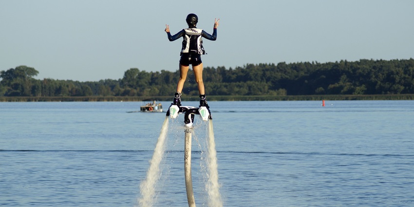 Flyboarding is a must-try exhilarating activity for people seeking an adrenaline rush.