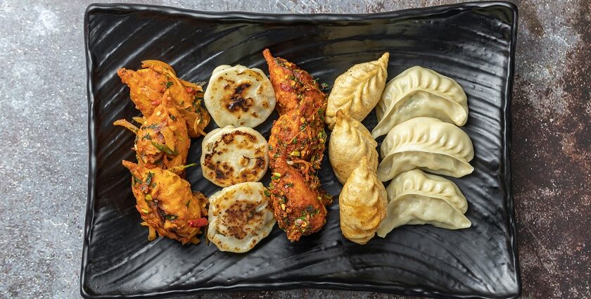 An image of dumplings which is one of the famous dishes to try in Himachal Pradesh.