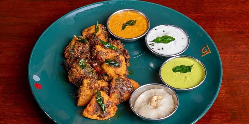 A glimpse of masala idlis being served with chutneys at Sri Venkata Sai Tiffin Centre.